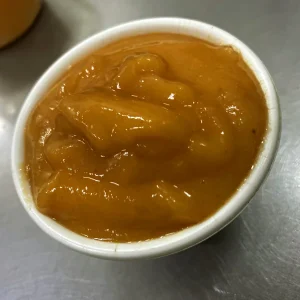 Banana, mamão e maçã cozida na canela