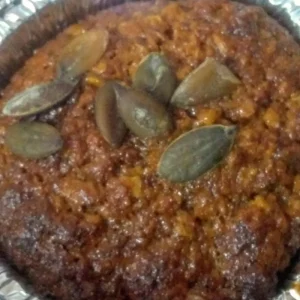 Bolo de abóbora com mix de sementes