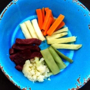 BLW - Caixinha de legumes com couve flor