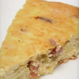 FF - Quiche de alho poró com bacon e requeijão