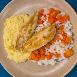 Filezinho de frango com creme de milho