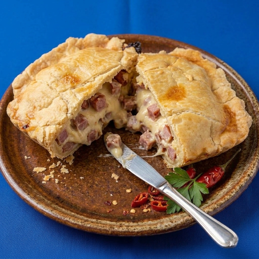 Empadão cremoso de calabresa